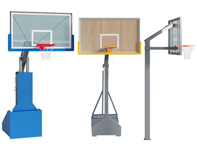 现代篮球架体育设备3d模型 现代篮球架体育设备