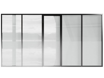 现代办公玻璃大门