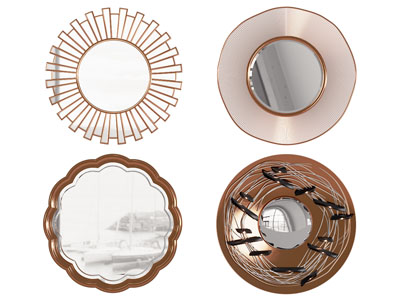 新中式装饰镜子 墙饰挂件