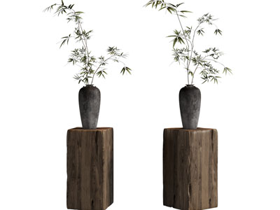 侘寂风花瓶花卉摆件组合