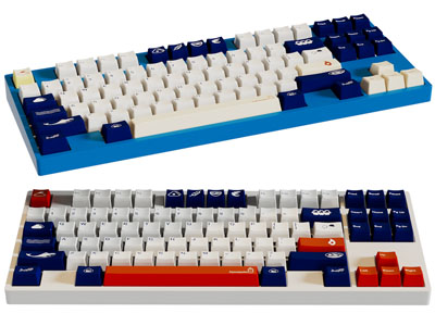 现代彩色键盘3d模型 现代彩色键盘