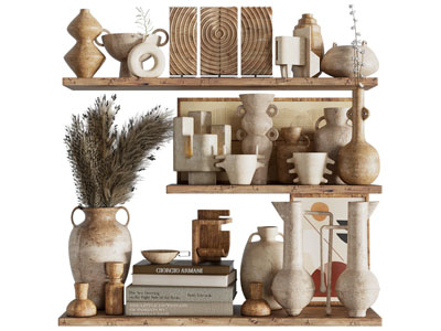 侘寂风陶艺器皿装饰品摆件组合