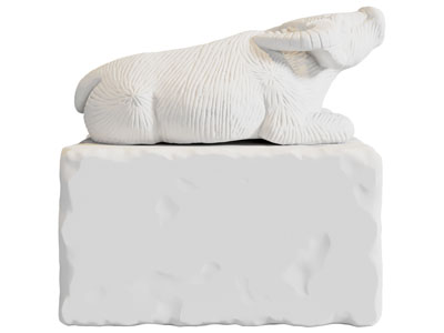 现代水牛雕塑雕刻摆件组合