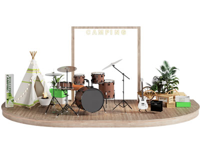 现代营地演绎舞台 美陈