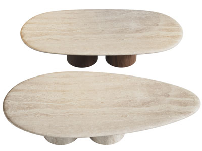 侘寂风异形茶几3d模型 侘寂风异形茶几