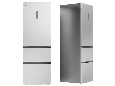 现代三开门电冰箱3d模型 现代三开门电冰箱