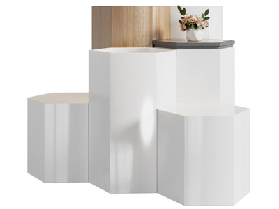 现代多边形展台 展示台 展柜