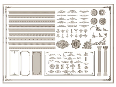 欧式灯盘、雕花、石膏线