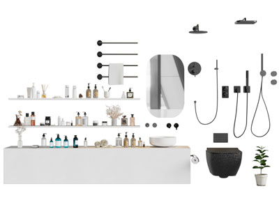 现代洗浴用品、毛巾架、洗手盆、马桶卫浴小件3d模型 现代洗浴用品、毛巾架、洗手盆、马桶卫浴小件