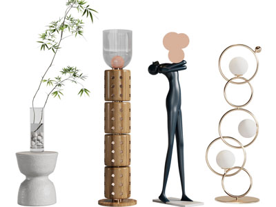 现代落地灯 雕塑雕刻摆件3d模型 现代落地灯 雕塑雕刻摆件