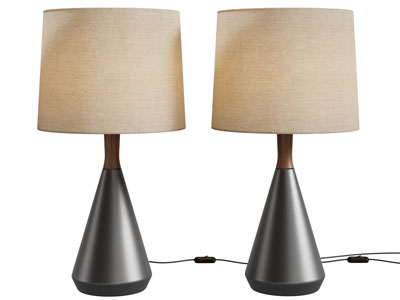 现代柱形灯罩台灯