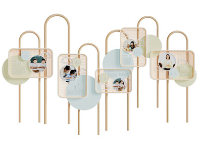 现代宣传栏 造型墙