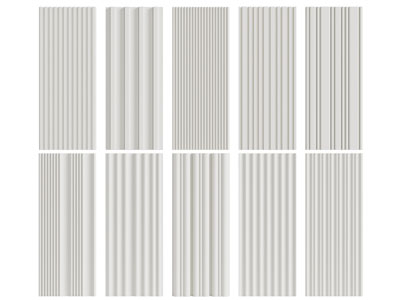 现代波浪造墙 背景墙 护墙板