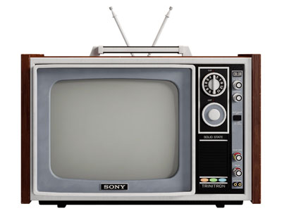 现代老式黑白电视机3d模型 现代老式黑白电视机