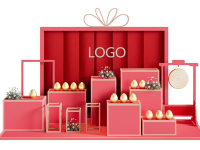 新中式美陈 户外装置 演绎舞台