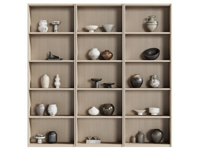 现代陶艺陶瓷器皿摆件组合