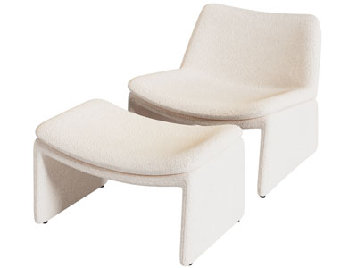 侘寂风躺椅 脚踏