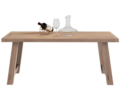 现代实木长凳子 酒瓶酒杯