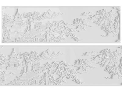 新中式浮雕 装饰挂画3d模型 新中式浮雕 装饰挂画