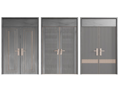 新中式双扇平开门