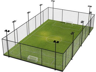 现代足球场 体育设备3d模型 现代足球场 体育设备