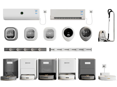 现代壁挂式空调 扫地机 迷你洗衣机3d模型 现代壁挂式空调 扫地机 迷你洗衣机