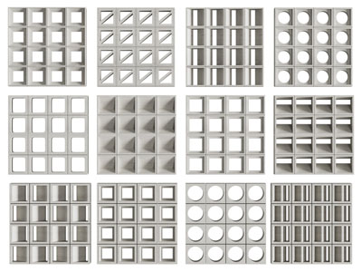 侘寂风镂空石砖隔断 镂花窗