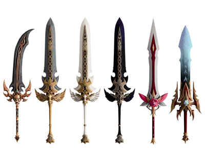 欧式剑 游戏漫画武器3d模型 欧式剑 游戏漫画武器