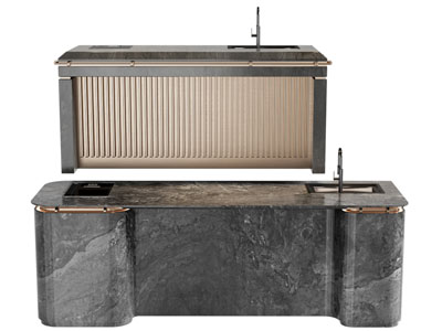 现代大理石水吧台