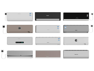 现代壁挂式空调3d模型 现代壁挂式空调