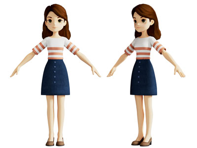 现代卡通女人 游戏影视角色