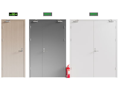 现代单扇 双开门 子母防火门3d模型 现代单扇 双开门 子母防火门