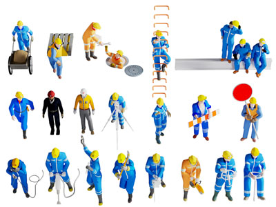 现代消防队员 建筑工人 施工人员 男人 多人 人物3d模型 现代消防队员 建筑工人 施工人员 男人 多人 人物