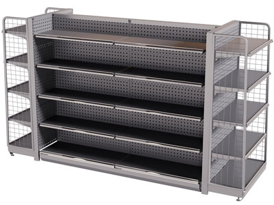 现代超市 便利店可调节货架3d模型 现代超市 便利店可调节货架