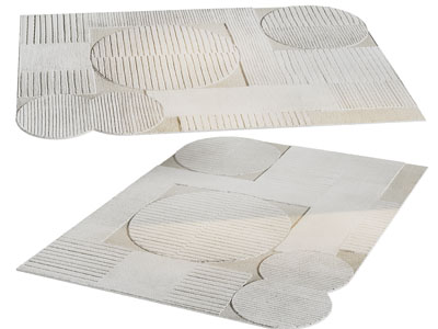 侘寂风长方形立体纹理地毯3d模型 侘寂风长方形立体纹理地毯