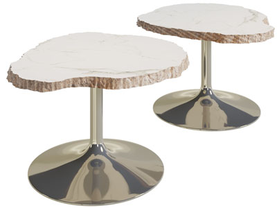 现代不规则木桩截面茶几3d模型 现代不规则木桩截面茶几