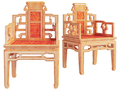 中式雕花实木扶手椅子 休闲椅子