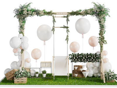 现代气球美陈 户外装置 演绎舞台