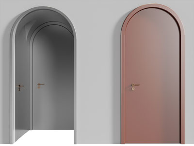 法式拱形室内平开门