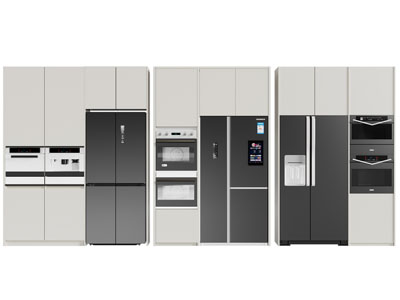 现代冰箱 烤箱收纳高柜 橱柜