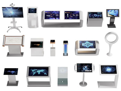 现代智能触屏查询一体机3d模型 现代智能触屏查询一体机