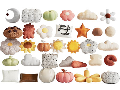 现代花朵 云朵 星星 南瓜造的靠垫抱枕