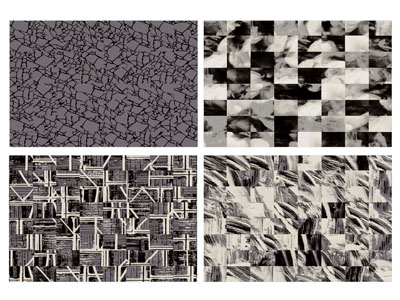 现代长方形几何图案地毯3d模型 现代长方形几何图案地毯