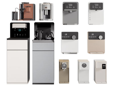 现代饮水机 直饮机 咖啡机厨房电器3d模型 现代饮水机 直饮机 咖啡机厨房电器