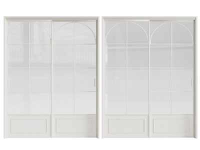 法式双扇玻璃推拉门