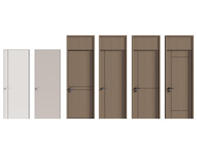 现代单扇平开门 木门