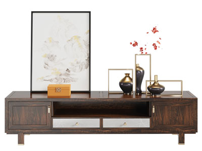 新中式实木电视柜 装饰画