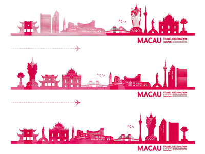 现代建筑剪影 剪纸 墙贴