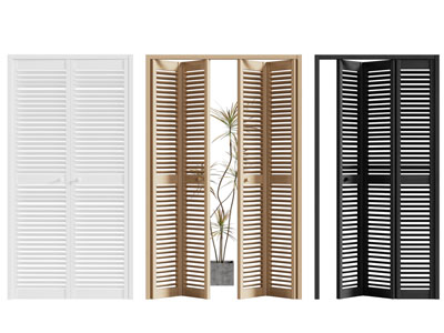 北欧实木百叶窗折叠门 推拉门