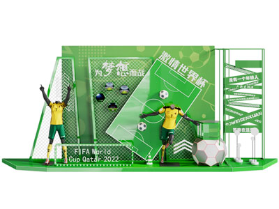 现代足球主题美陈 户外装置